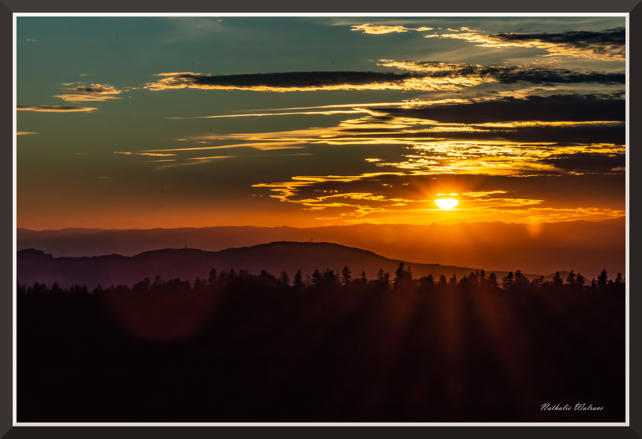 coucher de soleil en automne